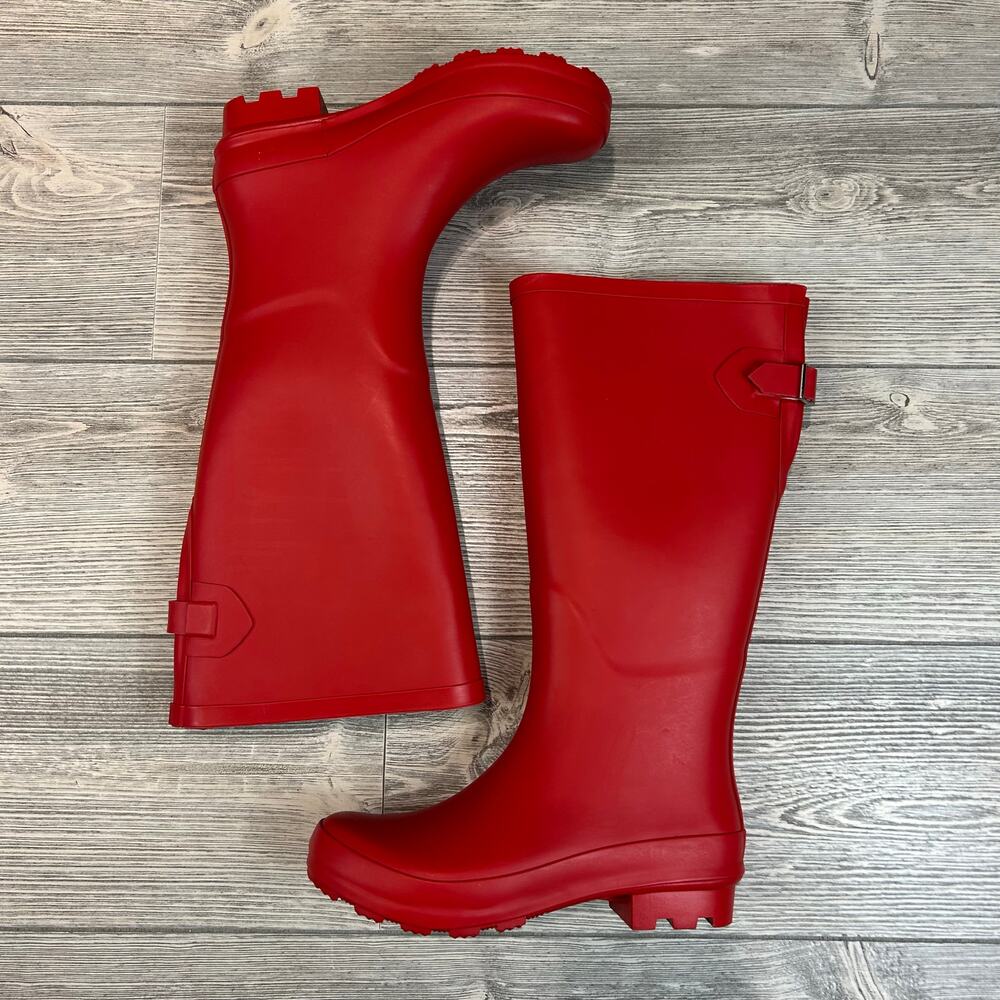 A New Day River Tall Rain Boots Red 6 NWT - Picture 2 of 8
